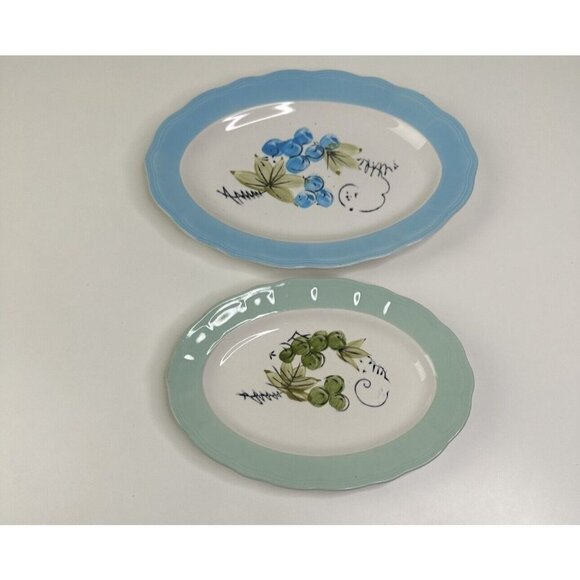 Corona Ironstone Ware Other - Pair of Vintage Corona Ironstone Ware Small and Medium Platter Grape Cluster